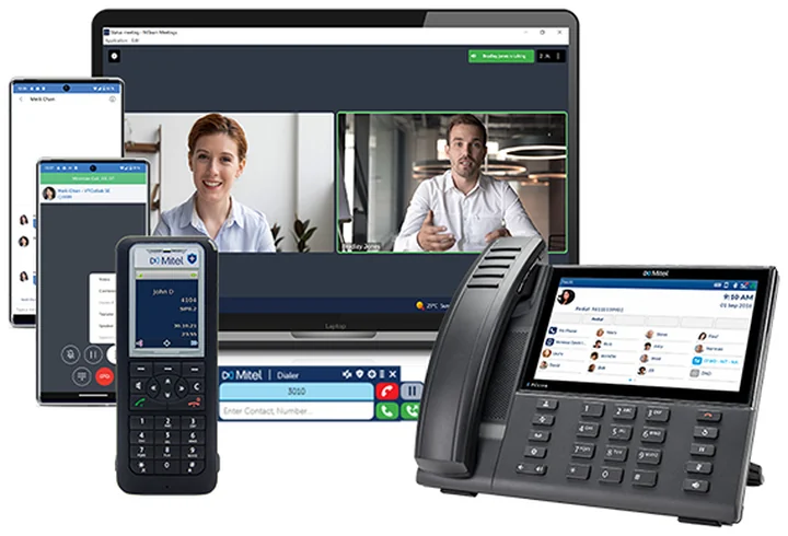Telefoni, cordless e applicazioni di collaborazione Mitel su più dispositivi
